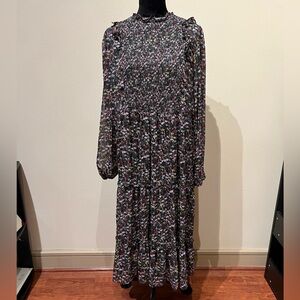 Draper James Multicolor Floral Long Sleeve Dress